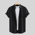 thumbnail image 1 of Vivianyo HD Short Sleeve Button Down Casual Tee for Men Men's Formal Color Print Shirt Turndown Collar Blouse Shirt Short Sleeve Turndown Collar Blouse Shirt, 1 of 4