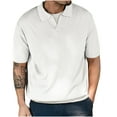 thumbnail image 1 of Vivianyo HD Short Sleeve Shirt for Men,Big Retro V-neck T-shirt For Men Loose Fitting Short Sleeved Solid Color Casual V-neck Men's Short Sleeved V-neck Top/shirt, 1 of 4