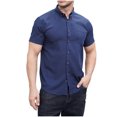 thumbnail image 1 of Vivianyo HD Short Sleeve Shirt for Men,Big Men Casual Fashion Business Short Sleeve Turn-down Collar Button Shirt Blouse, 1 of 6