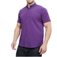 thumbnail image 1 of Vivianyo HD Short Sleeve Shirt for Men,Big Men Casual Fashion Business Short Sleeve Turn-down Collar Button Shirt Blouse, 1 of 3