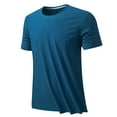 thumbnail image 1 of Vivianyo HD Short Sleeve Shirt for Men,Big Men's Summer Solid Color Casual Loose Short Sleeved Round Neck T-shirt, 1 of 8