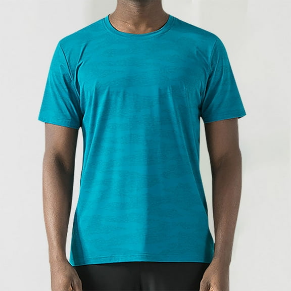 Vivianyo HD Short Sleeve Shirt for Men,Big Men's Summer Solid Color Casual Loose Short Sleeved Round Neck T-shirt