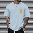 thumbnail image 1 of Vivianyo HD Short Sleeve Shirt for Men,Big Summer Fashion Casual Men's Round Neck Printed T-shirt Top, 1 of 4