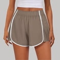 thumbnail image 1 of Vivianyo HD Shorts for Women Summer Clearance Women's Summer Solid Color Sexy Elastic Waist Side Pleated Casual Shorts, 1 of 5