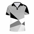thumbnail image 1 of Vivianyo HD Summer Essential Men's Polo Tees Tops Men Casual Fashion Business Short Sleeved Shirt Printed Athletic Top With Lapel, 1 of 3