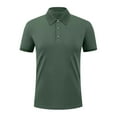 thumbnail image 1 of Vivianyo HD Summer Essential Men's Polo Tees Tops Men's Solid Color Casual Neck Turndown Collar Sleeved Tops Blouse, 1 of 1