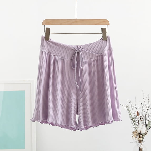 Vivianyo HD Summer Shorts for Women Women’s Elastic Waist Summer Solid Casual With Outing Bandage Shorts Pants
