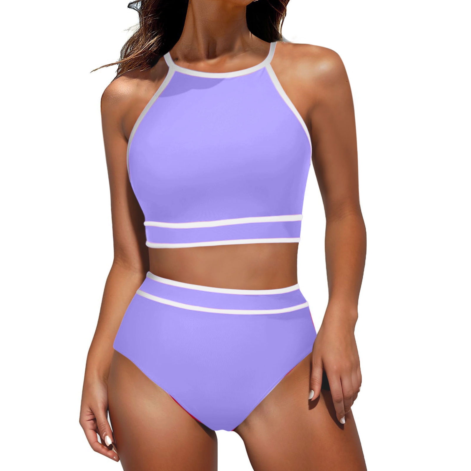 O'Neill Women's 365 Hybrid Vista High Neck Halter Bikini Top / Sports Bra