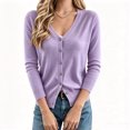thumbnail image 1 of Vivianyo HD V Neck Cardigan Sweaters for Women, Long Sleeve Button Down Fall Sweaters for Women, Size XS-XL, 1 of 7