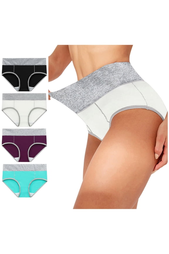 Women Bras Clearance Plus Size Women Solid Color Patchwork Briefs Panties Underwear Knickers Bikini Underpants Flash Picks Multicolor