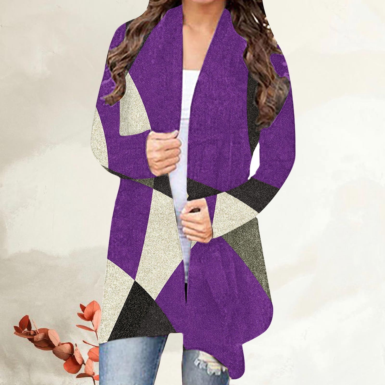 Vivianyo HD Women Cardigan Plus Size Clearance Women's Fashionable Long