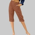 thumbnail image 1 of Vivianyo HD Women's Capri Pants for Summer Clearance Women's Loose Wide Leg Pants High Waist Straight Pants Casual Pants, 1 of 4