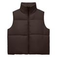 thumbnail image 1 of Vivianyo HD Women's Cropped Puffer Vest, Stand Collar Sleeveless Zip Up Winter Coat for Women, Sizes S-2XL, 1 of 7