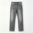 thumbnail image 1 of Vivianyo HD Women's Denim Jeans, Button Fly Casual Jeans for Women, Straight Leg Denim Pants for Daily Casual Wear, Sizes S-2XL, 1 of 5