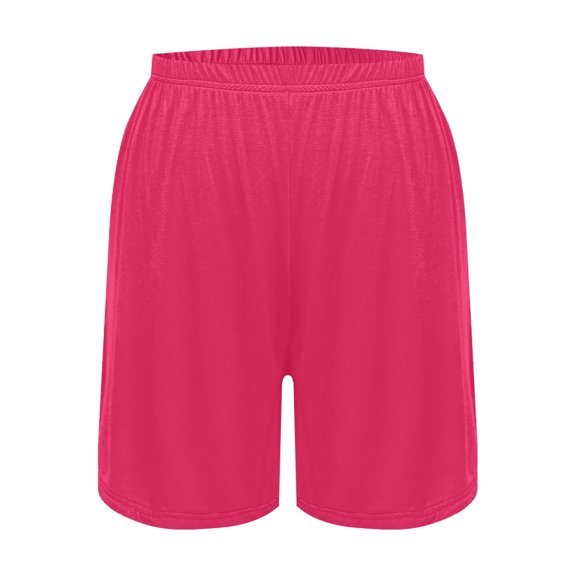 Vivianyo HD Women's Elastic Waist Casual Shorts, Soft Lightweight Loungewear Shorts, Women's Hot Pink, Sizes S-4XL