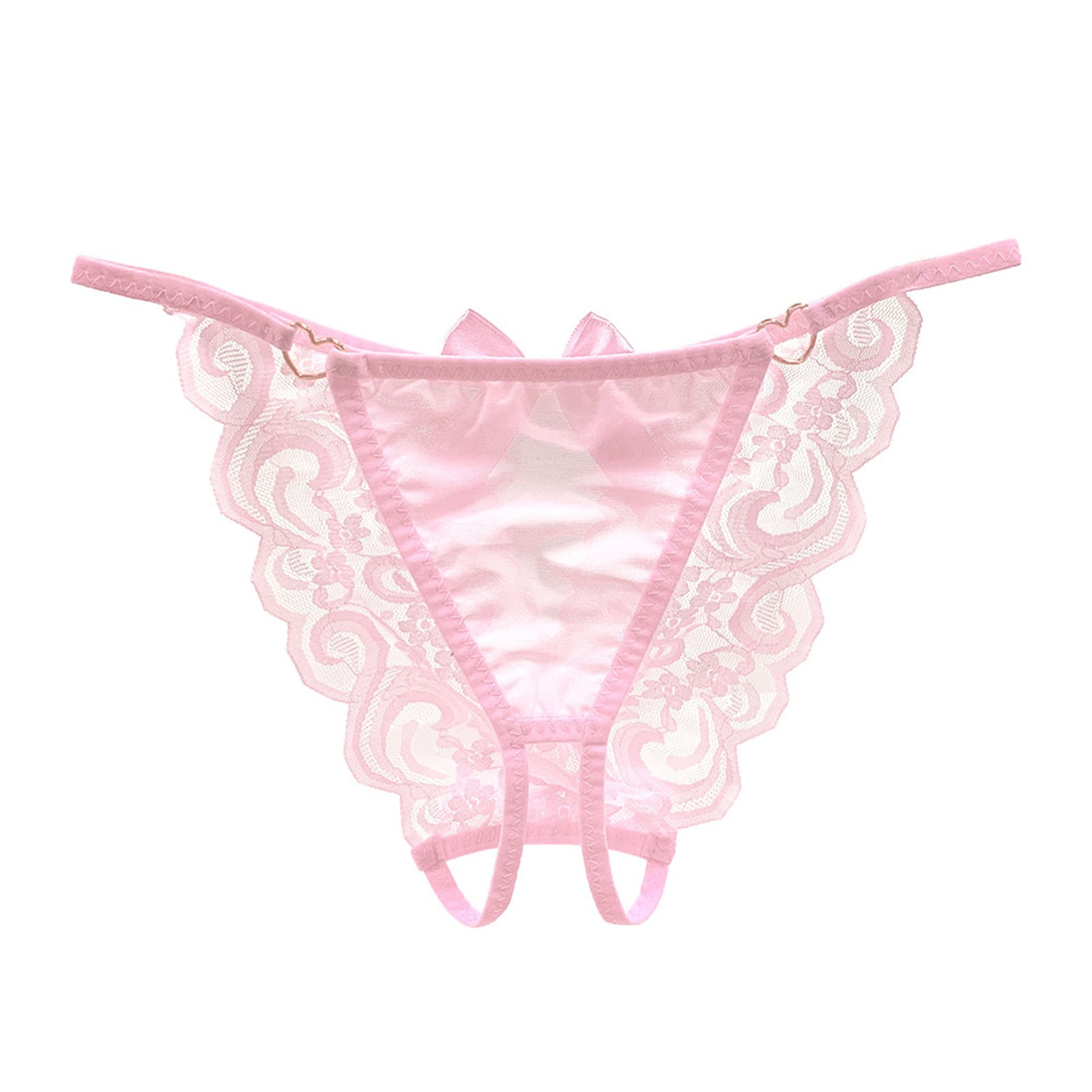 Vivianyo HD Women's Flattering Lace Panties: Lightweight & Silky with Superior Stretch Pink
