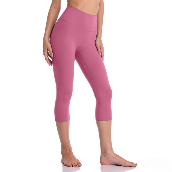 Vivianyo HD Women's High Waist Capri Yoga Leggings, Stretch Tight Workout Athletic Cropped Pants for Women, All Season Active Bottoms for Gym and Daily Walks, Sizes S-3XL