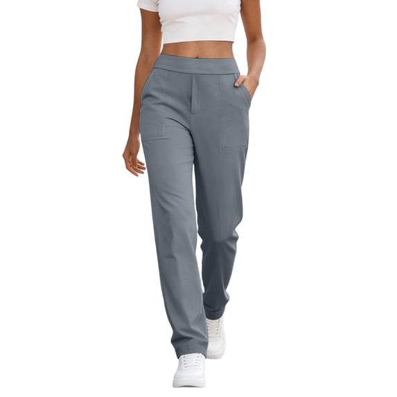 Vivianyo HD Women's High Waist Straight Leg Yoga Pants with Pockets, Soft Stretch Active Workout Trousers for Women, All Season Casual Bottoms for Yoga Studio and Daily Walks, Sizes S-2XL