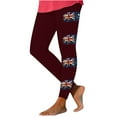 thumbnail image 1 of Vivianyo HD Women's Independence Day Yoga Patriotic Pants Fashion Casual 4Th Of July American Flag Print Leggings with Yoga Sport Elastic Slim Pants（All Colors and Sizes）, 1 of 5
