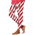thumbnail image 1 of Vivianyo HD Women's Independence Day Yoga Patriotic Pants Fashion Casual 4Th Of July American Flag Print Leggings with Yoga Sport Elastic Slim Pants（All Colors and Sizes）, 1 of 5
