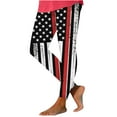 thumbnail image 1 of Vivianyo HD Women's Independence Day Yoga Patriotic Pants Fashion Casual 4Th Of July American Flag Print Leggings with Yoga Sport Elastic Slim Pants（All Colors and Sizes）, 1 of 5