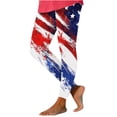 thumbnail image 1 of Vivianyo HD Women's Independence Day Yoga Patriotic Pants Fashion Casual 4Th Of July American Flag Print Leggings with Yoga Sport Elastic Slim Pants（All Colors and Sizes）, 1 of 5