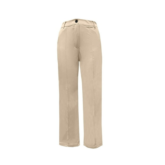 Vivianyo HD Women's Long Trousers Women Fashion Solid Buttons Pockets Long Pants