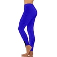 thumbnail image 1 of Vivianyo HD Women's Solid Color Leggings with Lace-Up Ankle Detail,Stretchy Casual & Active Leggings,Blue,Size XS-XXXXL, 1 of 8