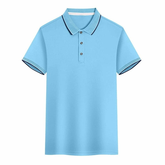 Vivianyo HD Women's Sport Cool DRI Polo Shirt, Moisture-Wicking Performance Polo Shirt for Women Light Blue