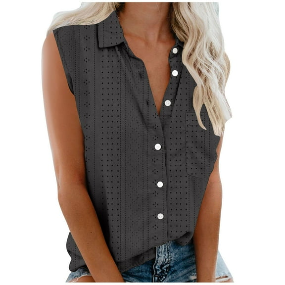 Vivianyo HD Women's Summer Button Short Sleeves Tops Women's Fashion Casual Print Short Sleeve Round-Neck Blouses Shirts