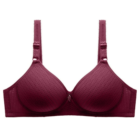Vivianyo HD Women's Ultra Light Bra, Underwire T-shirt Bra, Convertible Straps Wine