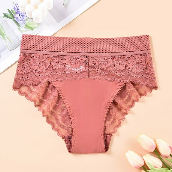 Vivianyo HD Womens Underwear Soft Cotton Hipster Panties Breathable Briefs Pink