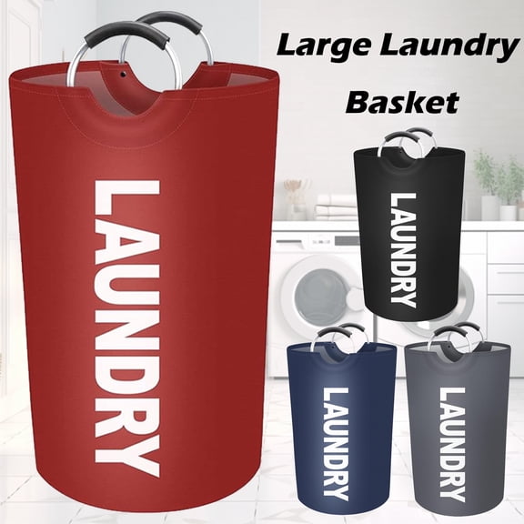 Vivicreate 115L Collapsible Laundry Hamper with Waterproof Fabric and Aluminum Handles, Large Dirty Clothes Basket for Dorm & Home Use