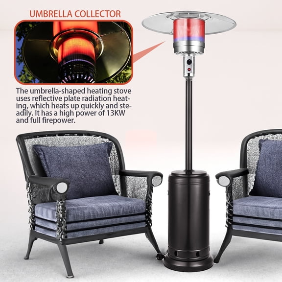 Vivicreate 48000 BTU Patio Heater Garden Restaurant Hotel Club Store propane heater with wheels