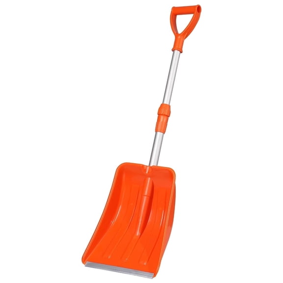 Vivicreate Snow Shovel with Adjustable Handle, Lightweight Snow Removal Shovel with Metal Edge for Driveway, Sidewalk and Car