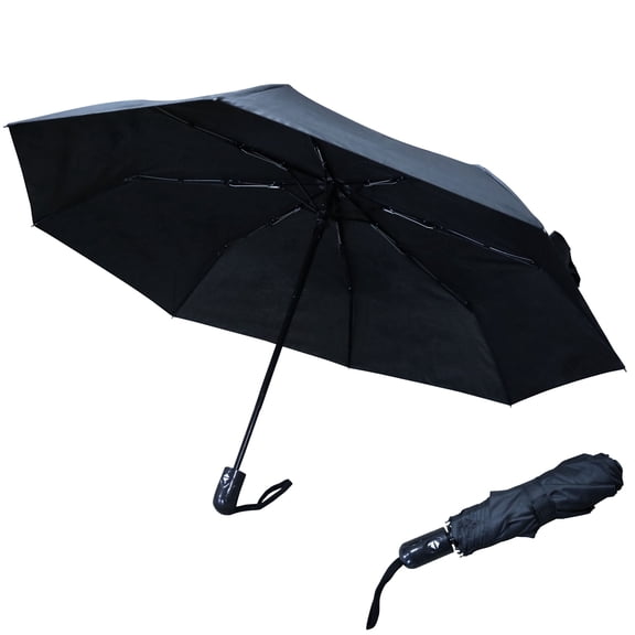Vivicreate Automatic Folding Umbrella, Windproof Compact Rain Umbrella with Auto Open, Large Canopy & Comfortable Grip for Travel and Daily Use