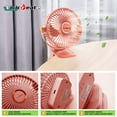 thumbnail image 1 of Vivicreate 1200mAh Clip-on Rechargeable Personal Fan 5 Speed Ultra-Quiet Desk & Table Cooling Fan with 360° Adjustable Rotation, Pink, 1 of 5