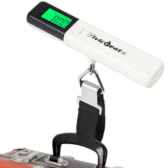 Vivicreate Portable Digital Hanging Luggage Scale 110 lb / 50 kg Handheld Travel Weight Scale for Suitcases and Bags