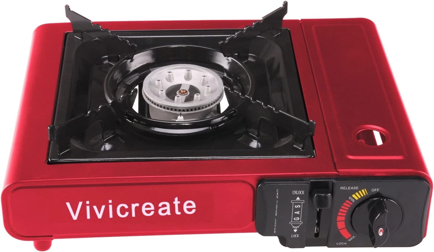 Vivicreate Portable Propane Single Burner Camping Stove  Quick Ignition Gas Cooker with Carrying Bag, Outdoor Grill & Picnic Gear