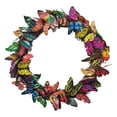 thumbnail image 1 of Vivid 15inch Butterfly Wreath for Front Door Garland Butterfly Fluttering Wreaths Mantle Easter Holiday Wedding Decoration, 1 of 9
