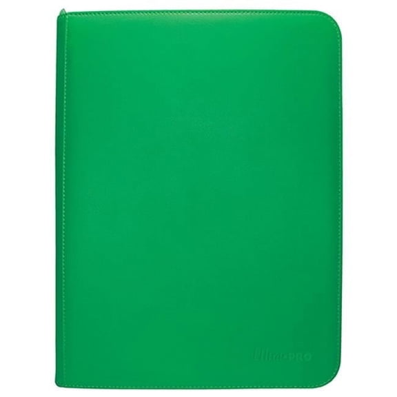 Vivid 9 Pocket Zippered PRO-Binder, Green