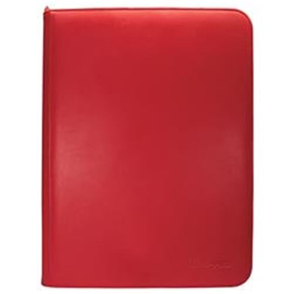 Vivid 9 Pocket Zippered PRO-Binder - Red - 360 Card Capacity - Acid-Free