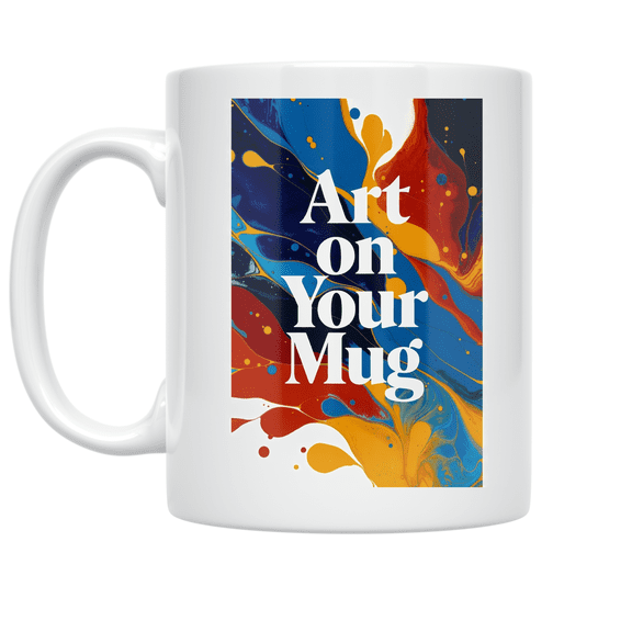 Vivid Abstract Artwork - Art Enthusiast - 11 oz Ceramic Coffee Mug