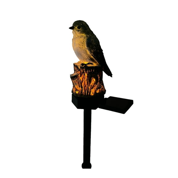 Vivid Appearance Bright Color Decorative Lawn Lamp Resin Bird Animal Sculpture LED Solar Landscape Light Home Decor-Bird