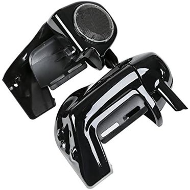 TCMT Black Lower Vented Fairings With 6.5" Speaker Grills For Harley Touring 1983-2024