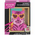 thumbnail image 1 of Vivid by Brea Reese: Clay Painting Art Kit - Wild Tiger - DIY Textured Clay-By-Number, 8 Air Dry Colors, Display Frame, Hot Pink Animal, Picture Craft, 1 of 7