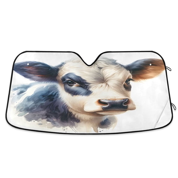 Vivid Cattle Car Windshield Sun Shade Foldable Car Front Window Visor Heat and UV Protection 53x23.5