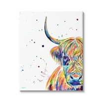 Vivid Cattle Face Farm Animal Animals & Insects Graphic Art Gallery Wrapped Canvas Print Wall Art