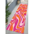 thumbnail image 1 of Vivid Color Rug, Modern Rug, Popular Rug, Decorative Rug, Bathroom Rug, Psychedelic Pattern Rug, Wedding Rugs, Pink Rug, Orange Rug, 5.2'x7.5' - 160x230 cm, 1 of 7