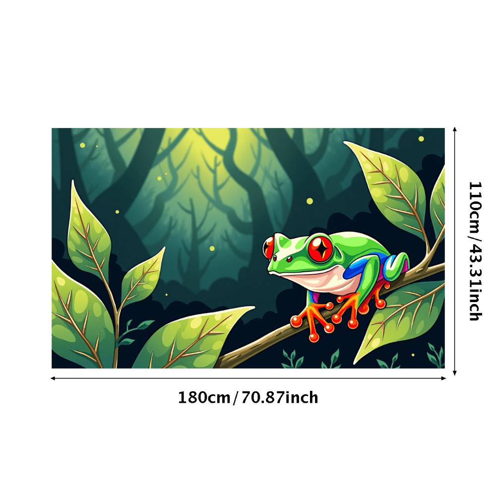 Vivid Colorful Frog Themed Backdrop Banner Party Decorations Background ...